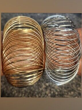 Gold And Silver Statement Bracelets